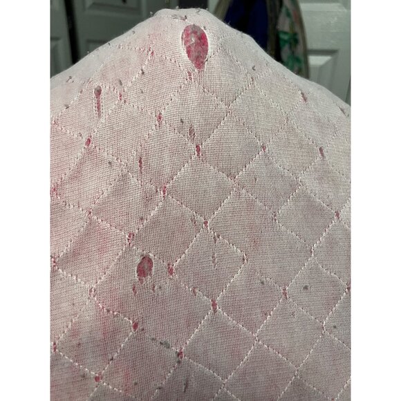 Vintage Handmade Quilted 1960's Button Front Nightgown Sleep Robe Sz Small/Mediu - Picture 4 of 16